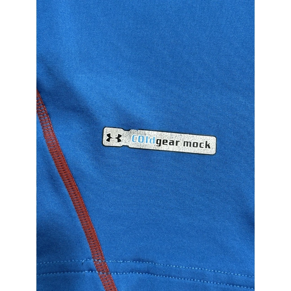 Under Armour ColdGear Full Zip Mock Neck Sweat Jacket Blue Women's Size Small